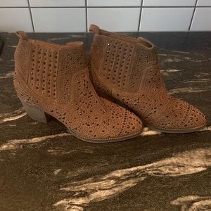 Brown Carmela studded booties